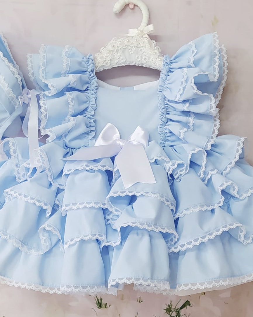 SONATA PREORDER (4-6wk turnaround) - Blue layered puffball dress 416