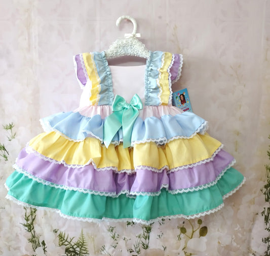 SONATA PREORDER (4-6wk turnaround) - Rainbow layered puffball dress 416