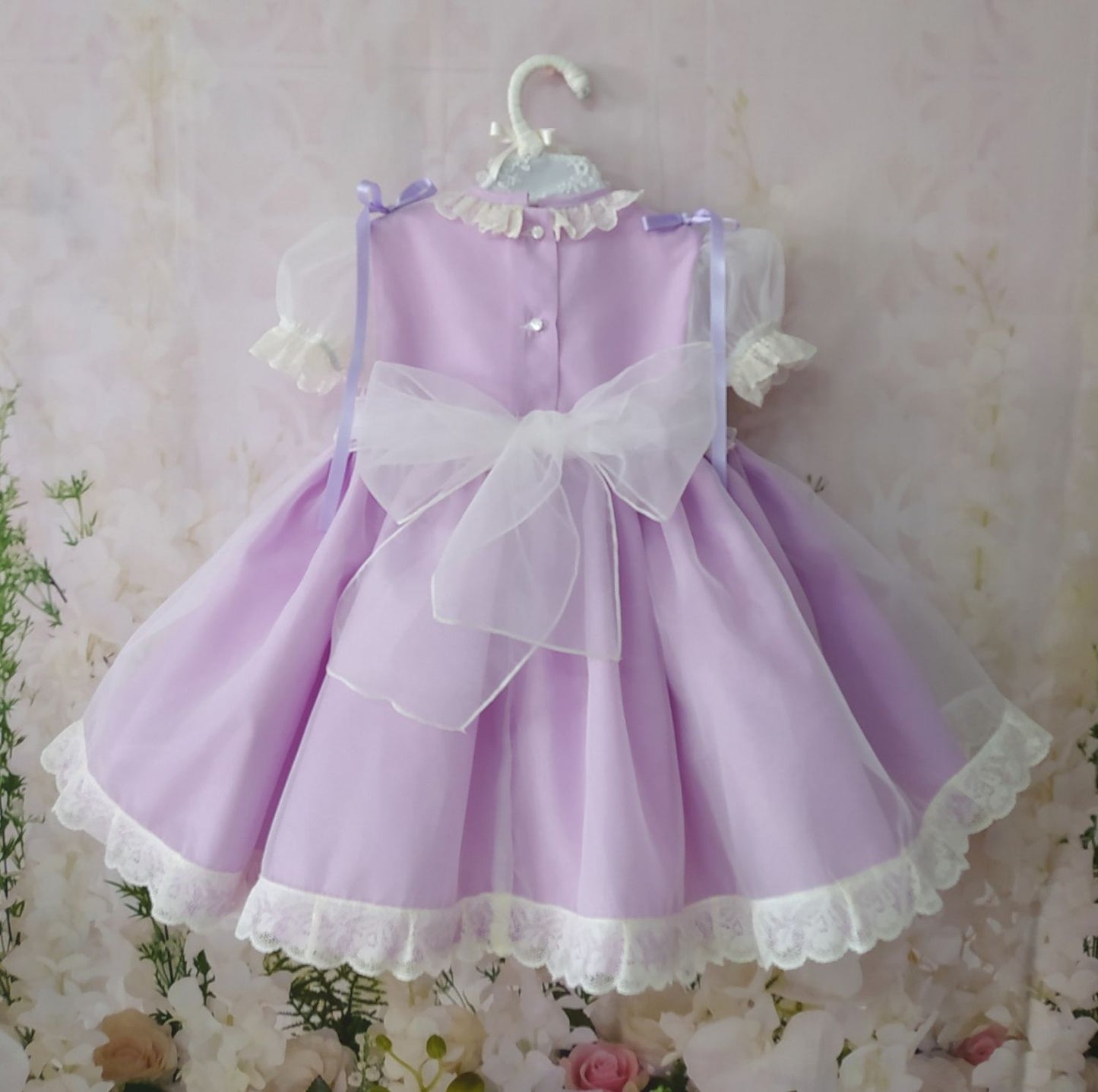 SONATA PREORDER (4-6wk turnaround) - Lilac organza smocked puffball dress VE22-01