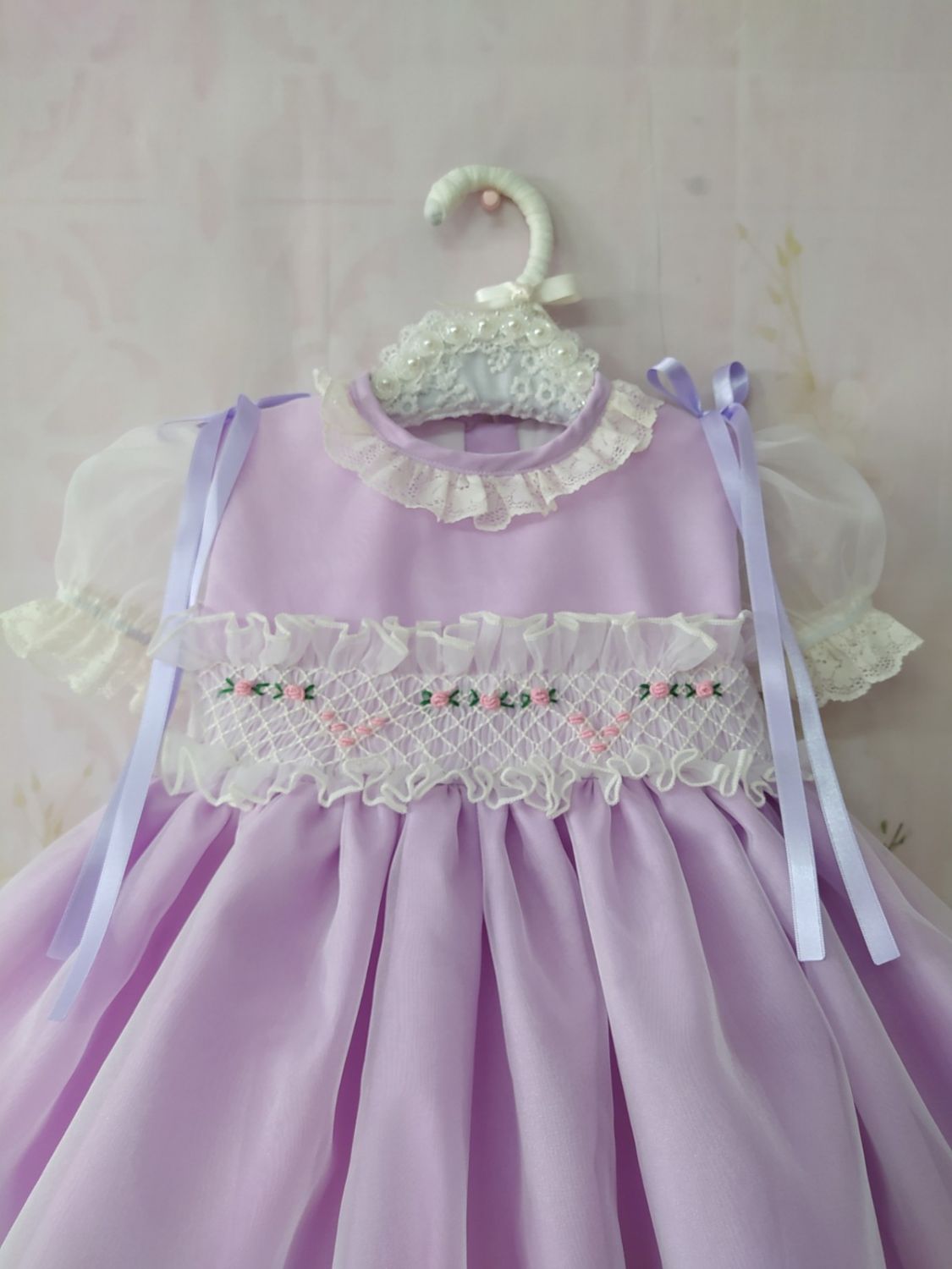 SONATA PREORDER (4-6wk turnaround) - Lilac organza smocked puffball dress VE22-01
