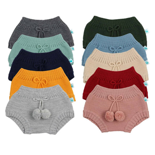 Pom pom knitted bloomers (HANDMADE IN PORTUGAL 10-14 DAY TURNAROUND)