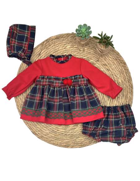 Babyferr red tartan dress set - 2-3 weeks turnaround