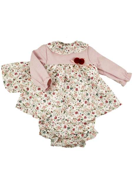 Dulce de fresa pink floral dress set - 2-3 weeks turnaround