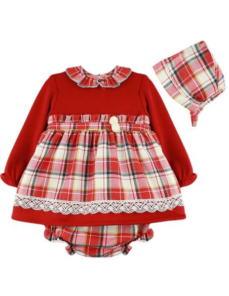 Dulce de fresa tartan dress set - 2-3 weeks turnaround