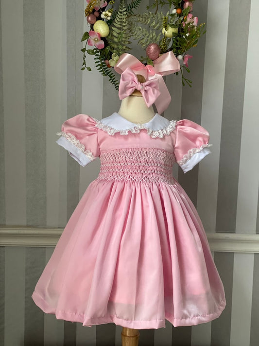 Smocked classic dress - HANDMADE IN USA 6-8WK TURNAROUND