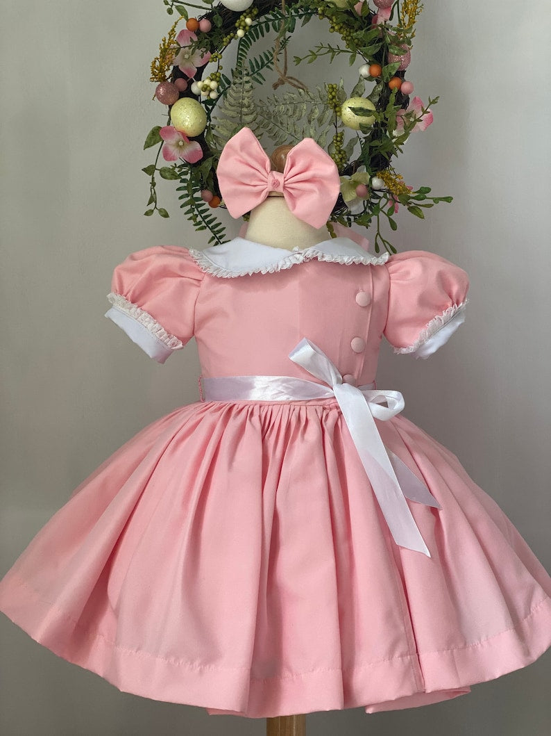 Smocked vintage style dress - HANDMADE IN USA 6-8WK TURNAROUND