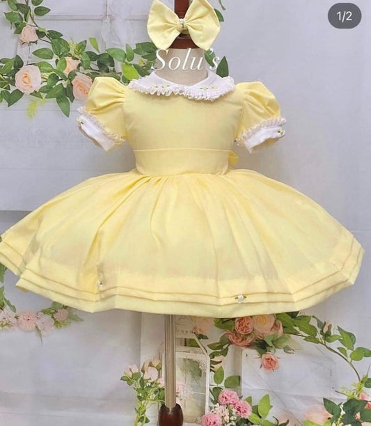 Smocked classic frill dress - HANDMADE IN USA 6-8WK TURNAROUND