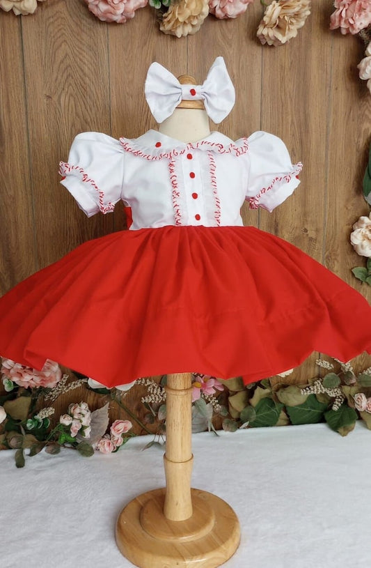Smocked frills dress - HANDMADE IN USA 6-8WK TURNAROUND