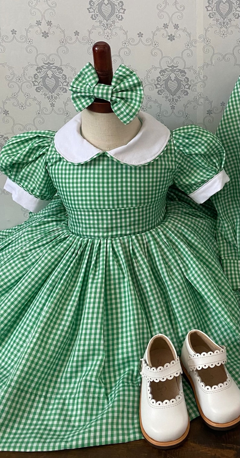 Smocked gingham dress - HANDMADE IN USA 6-8WK TURNAROUND
