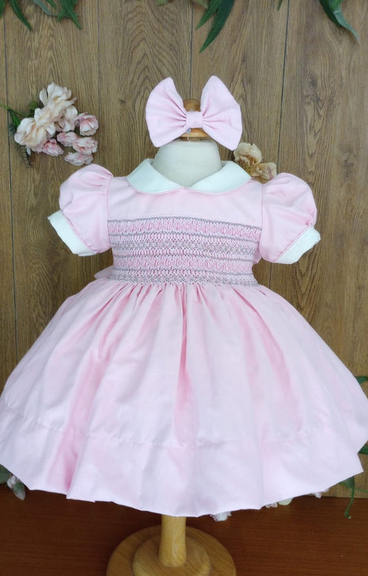 Smocked classic dress - HANDMADE IN USA 6-8WK TURNAROUND