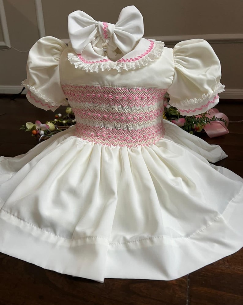 Smocked classic dress - HANDMADE IN USA 6-8WK TURNAROUND