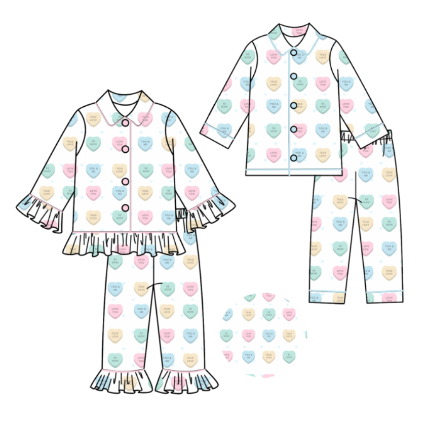 LPP EXCLUSIVE valentines love heart pyjamas (January delivery)