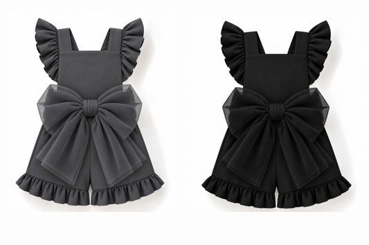 LPP SCHOOL UNIFORM - Tulle bow romper (DELIVERY FEBRUARY)
