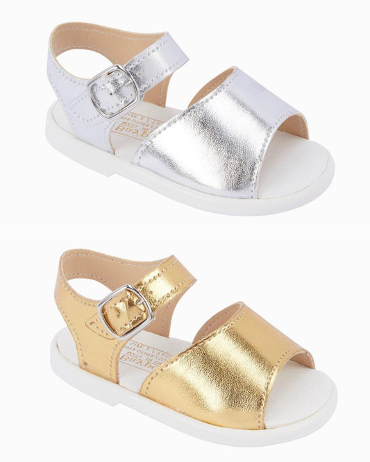 Baypod metallic peep toe sandals