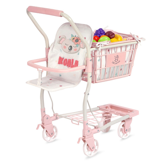 Koala dolls shopping trolley (food included)