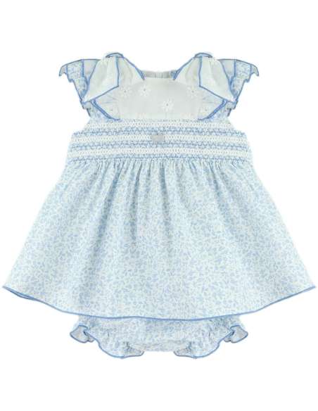 Dulce de Fresa blue floral double bow dress set - 10-14 DAYS TURNAROUND