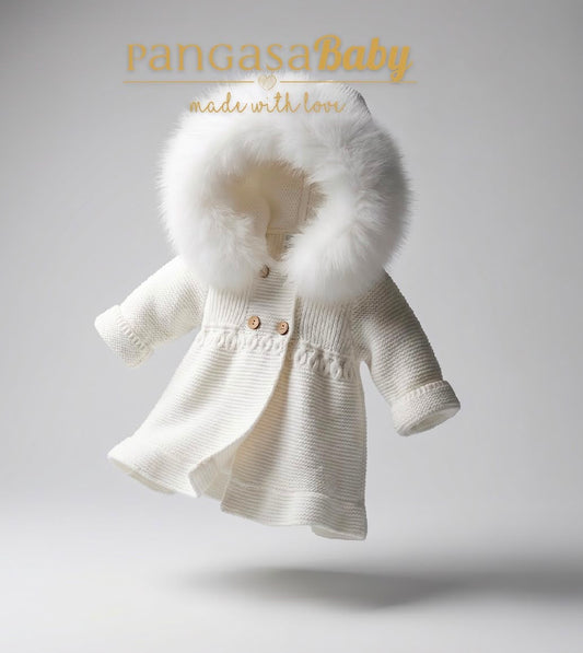 Pangasa A-Line frill jacket FAUX FUR - DELIVERY SEPTEMBER
