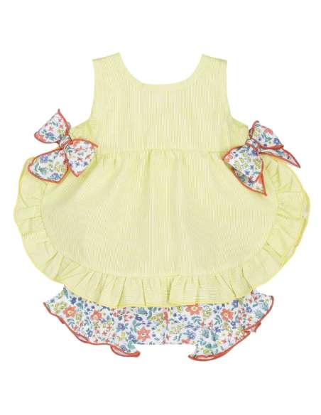 Calamaro yellow floral dress set - 10-14 DAYS TURNAROUND