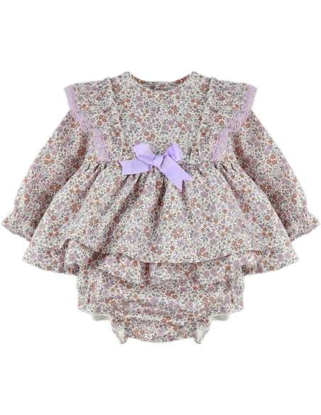 Babyferr floral lilac bow dress set - ON ORDER (2-3 weeks turnaround)
