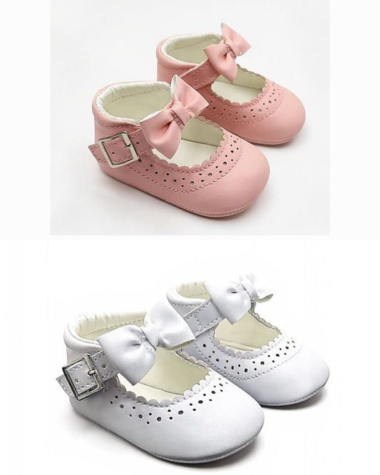 Sevva bow Mary Jane soft sole pram shoes