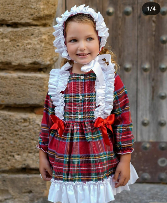 ELA CONFECCION PREORDER 4-6WK - Tartan dress set