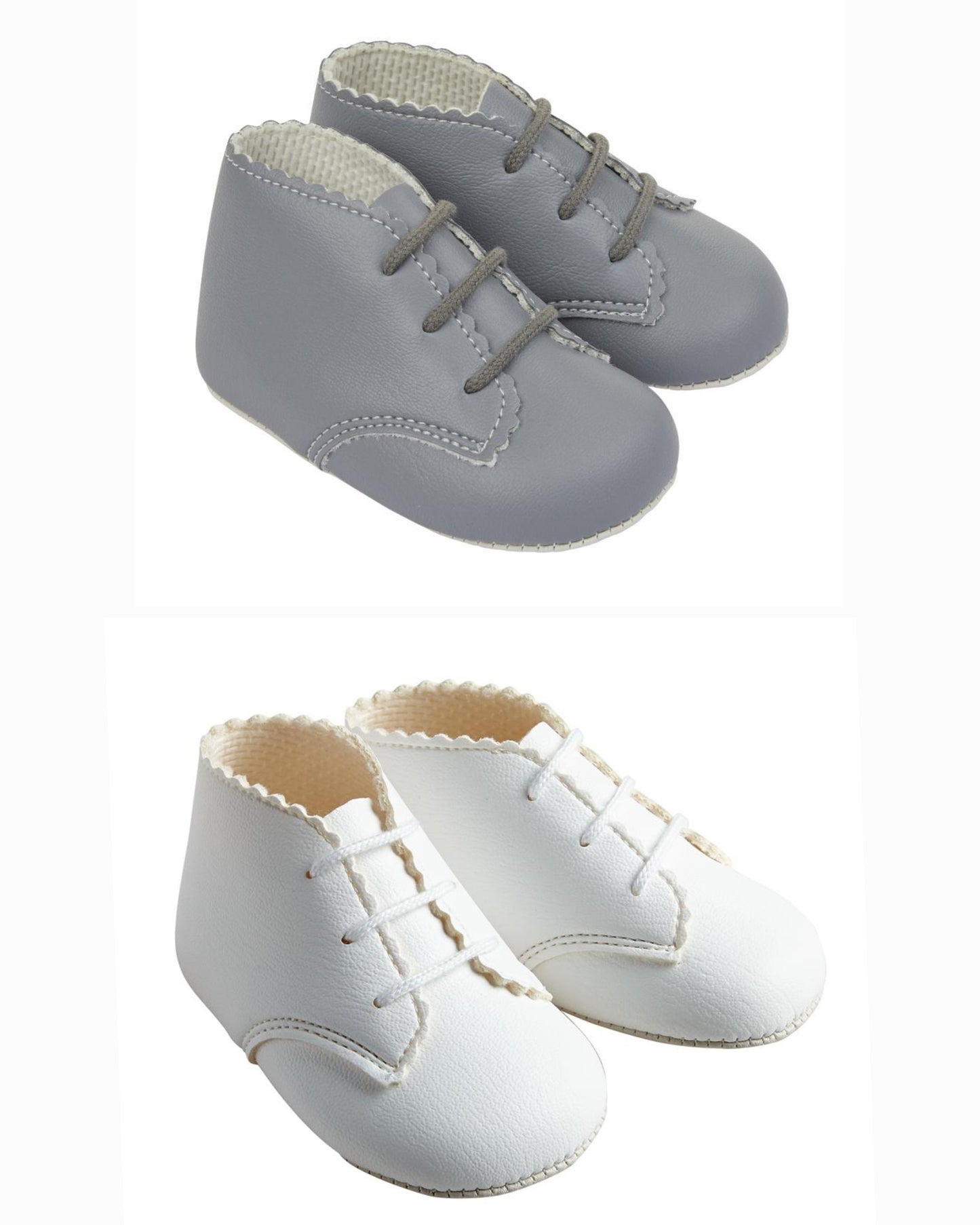 Baypod lace up soft sole pram booties