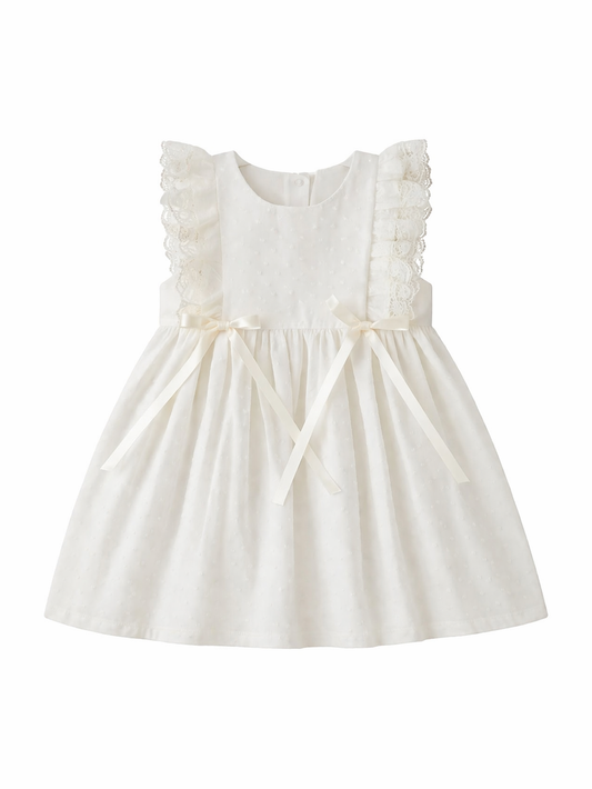 Rapife ivory swiss dot ceremony dress
