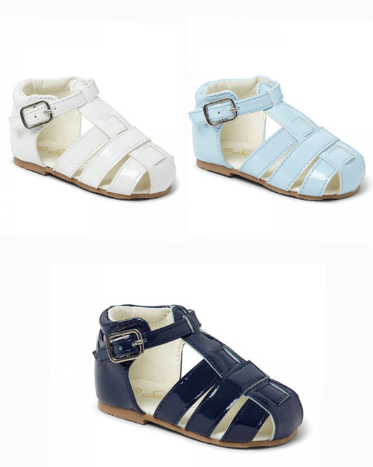 Sevva patent strappy sandals
