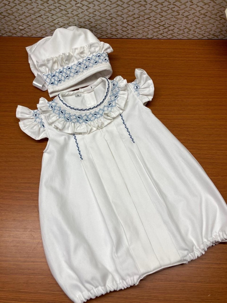 Smocked balloon romper - HANDMADE IN USA 6-8WK TURNAROUND