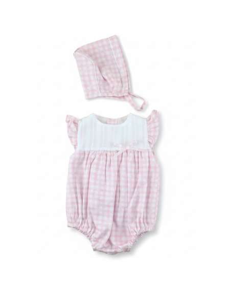 Babyferr pink gingham romper - 10-14 DAYS TURNAROUND
