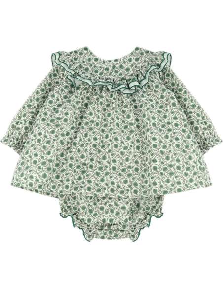 Babyferr green patterned dress set - ON ORDER (2-3 weeks turnaround)