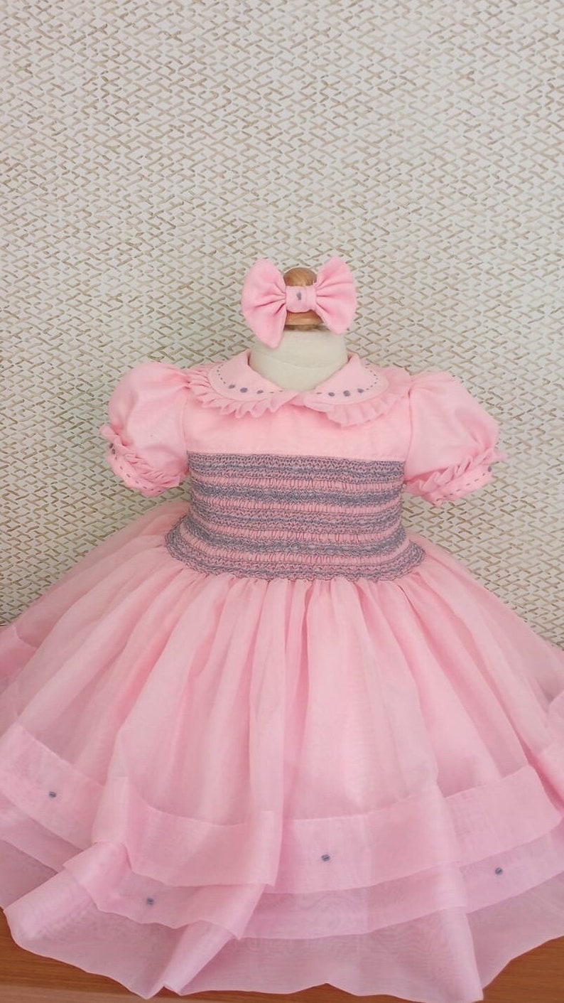 Smocked classic dress - HANDMADE IN USA 6-8WK TURNAROUND