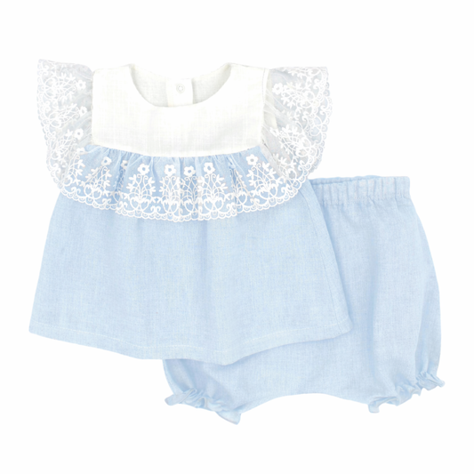 Rapife blue lace dress set