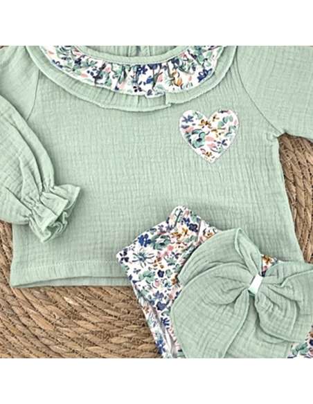 Alma sage bow jam pants set - ON ORDER (2-3 weeks turnaround)