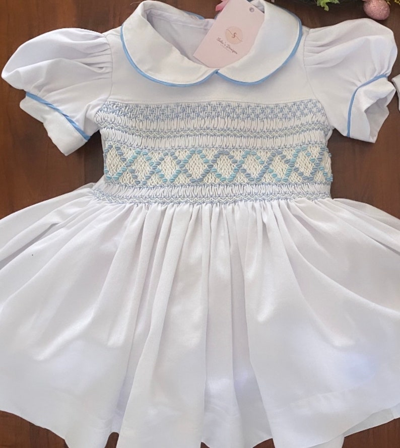 Smocked classic dress - HANDMADE IN USA 6-8WK TURNAROUND