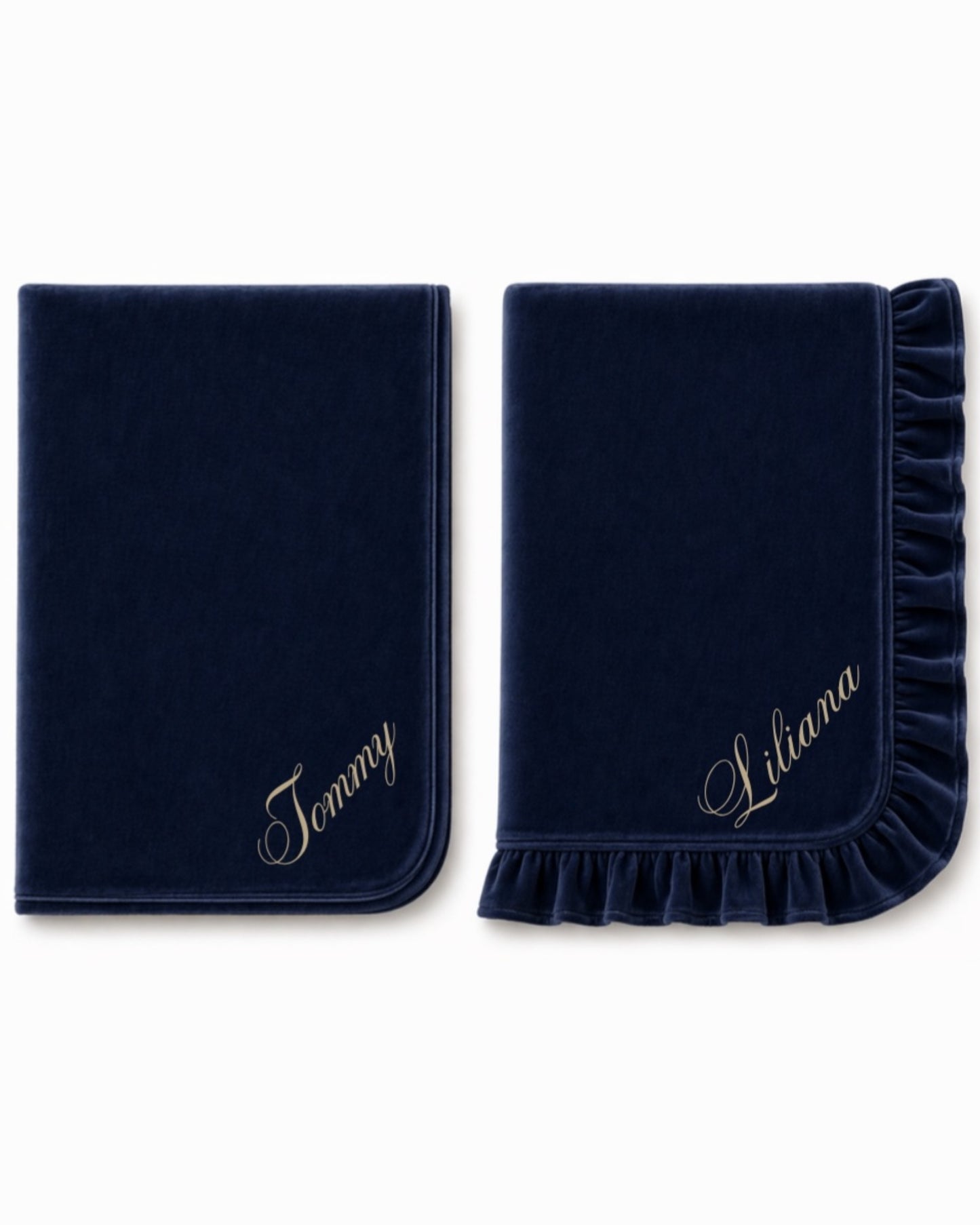 LPP EXCLUSIVE navy velvet baby blankets - End November delivery