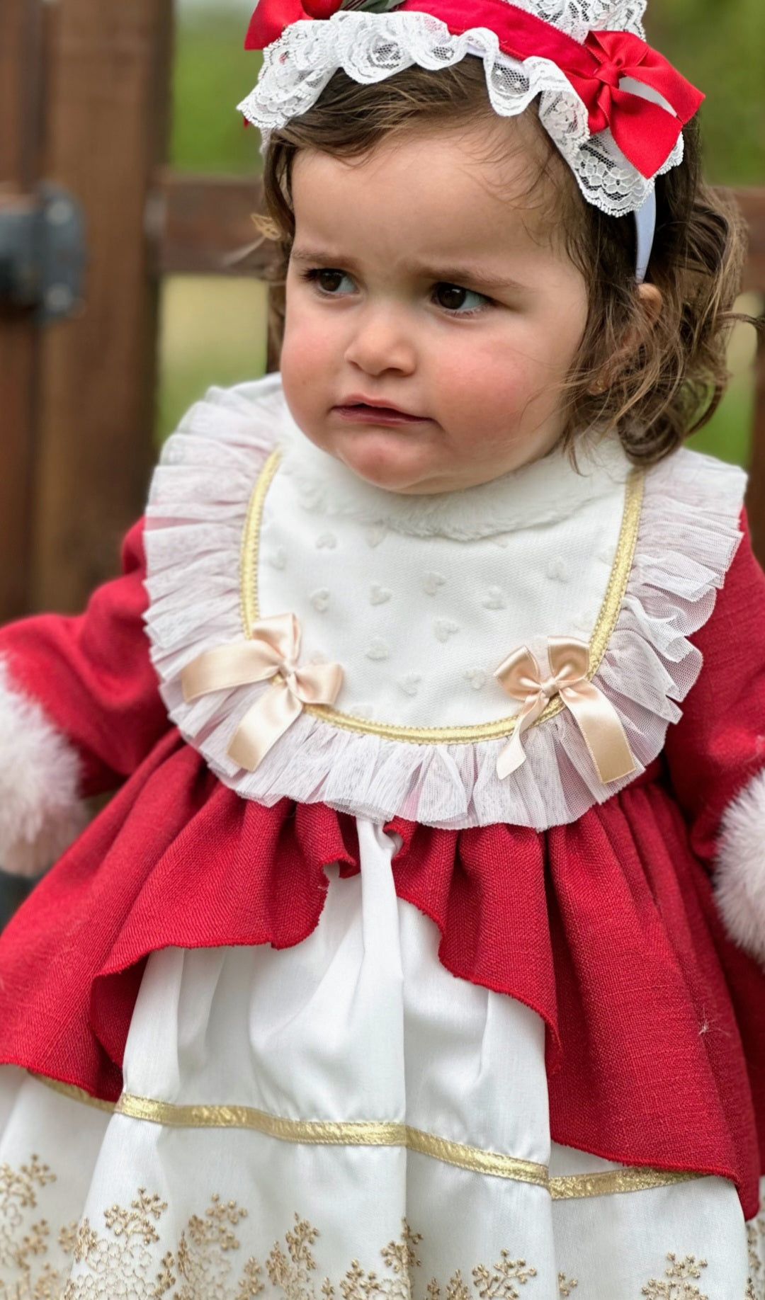 SONATA PREORDER (4-6wk turnaround) - Golden lace fur puffball dress IN25-12