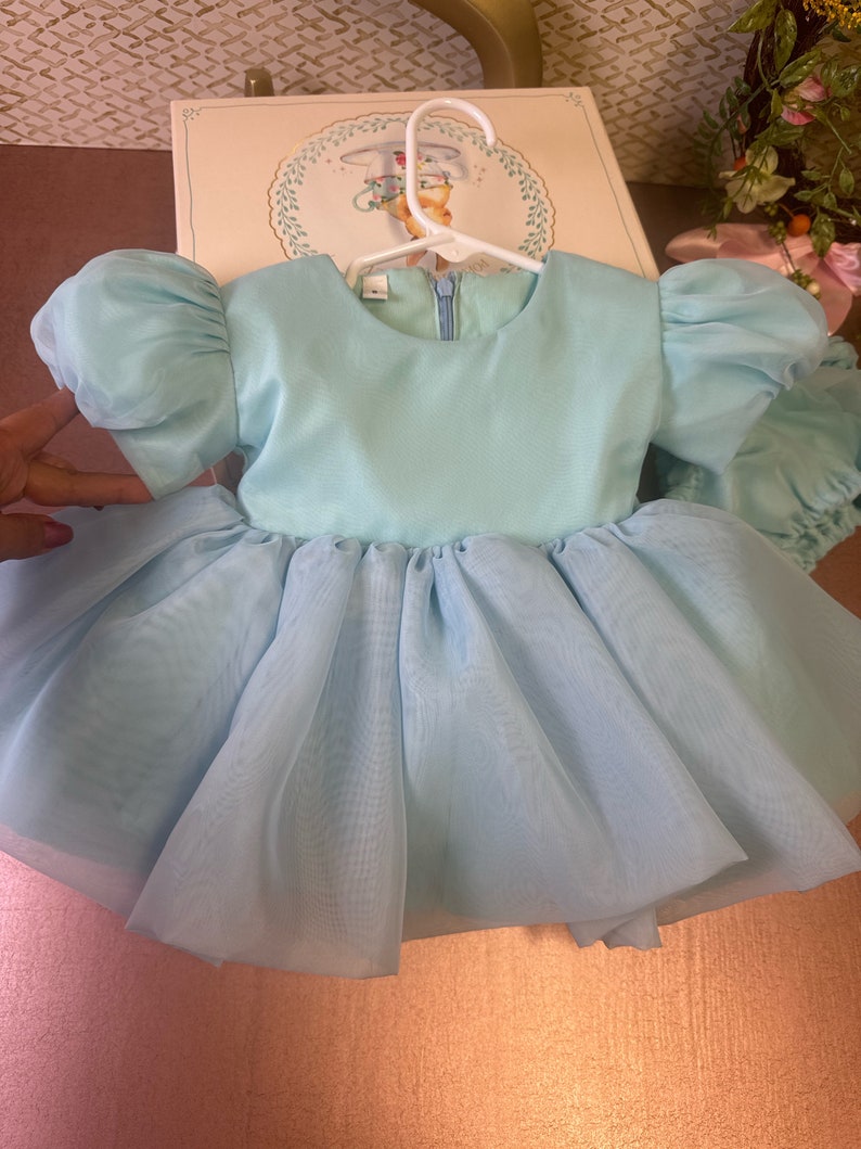 Smocked organza skirt dress - HANDMADE IN USA 6-8WK TURNAROUND