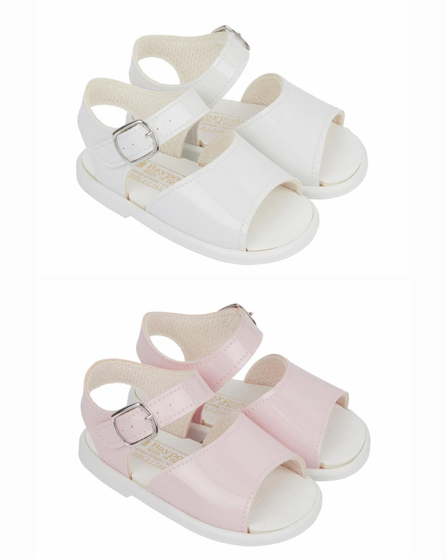 Baypod patent leather peep toe sandals