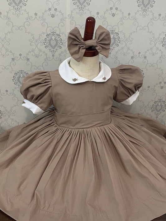 Smocked classic dress - HANDMADE IN USA 6-8WK TURNAROUND