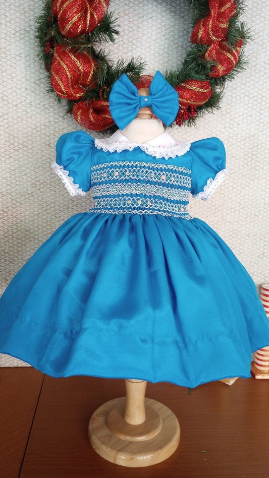 Smocked classic dress - HANDMADE IN USA 6-8WK TURNAROUND