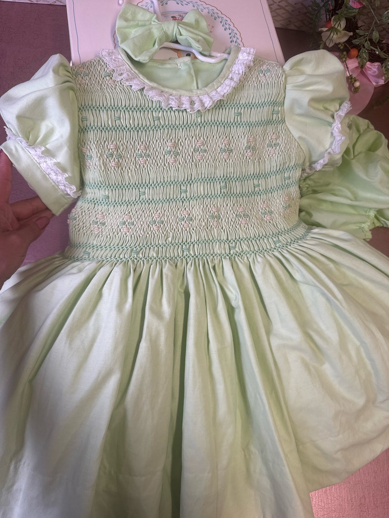 Smocked classic dress - HANDMADE IN USA 6-8WK TURNAROUND