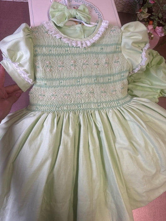 Smocked classic dress - HANDMADE IN USA 6-8WK TURNAROUND