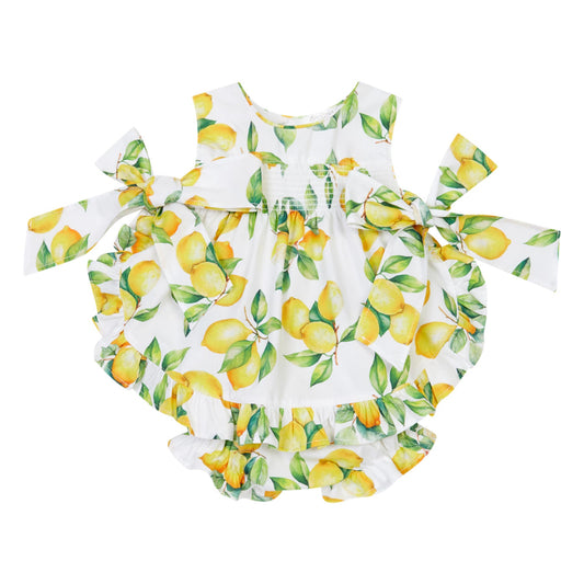 Deolinda girls Sorrento lemon dress set