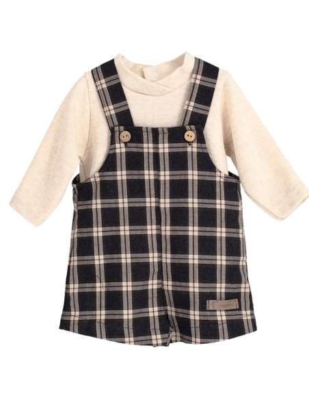 Calamaro tartan dungaree set (ON ORDER - 14 DAY TURNAROUND)