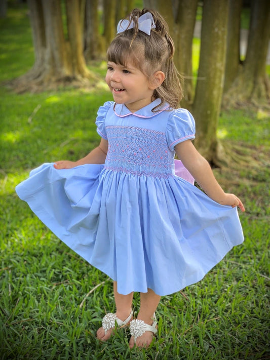 Smocked classic dress - HANDMADE IN USA 6-8WK TURNAROUND