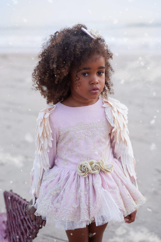 ELA CONFECCION PREORDER 4-6WK - Elisa luxury feather dress