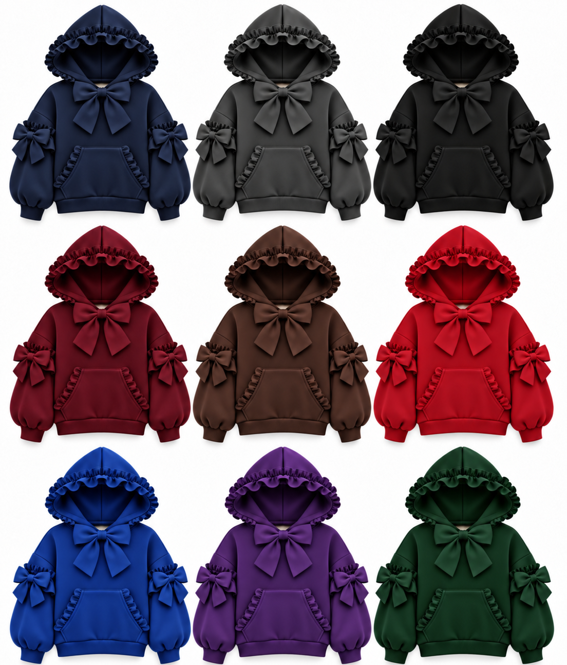LPP SCHOOL UNIFORM - Frilly bow hoodies (DELIVERY FEBRUARY)