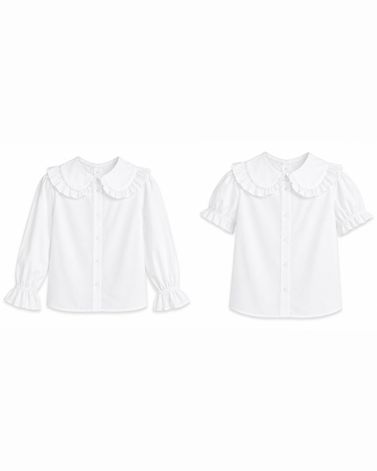 LPP EXCLUSIVE SPANISH SCHOOL UNIFORM COLLECTION - Frilly white collared blouse READY TO SHIP