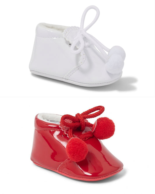 Sevva pom pom soft sole pram booties